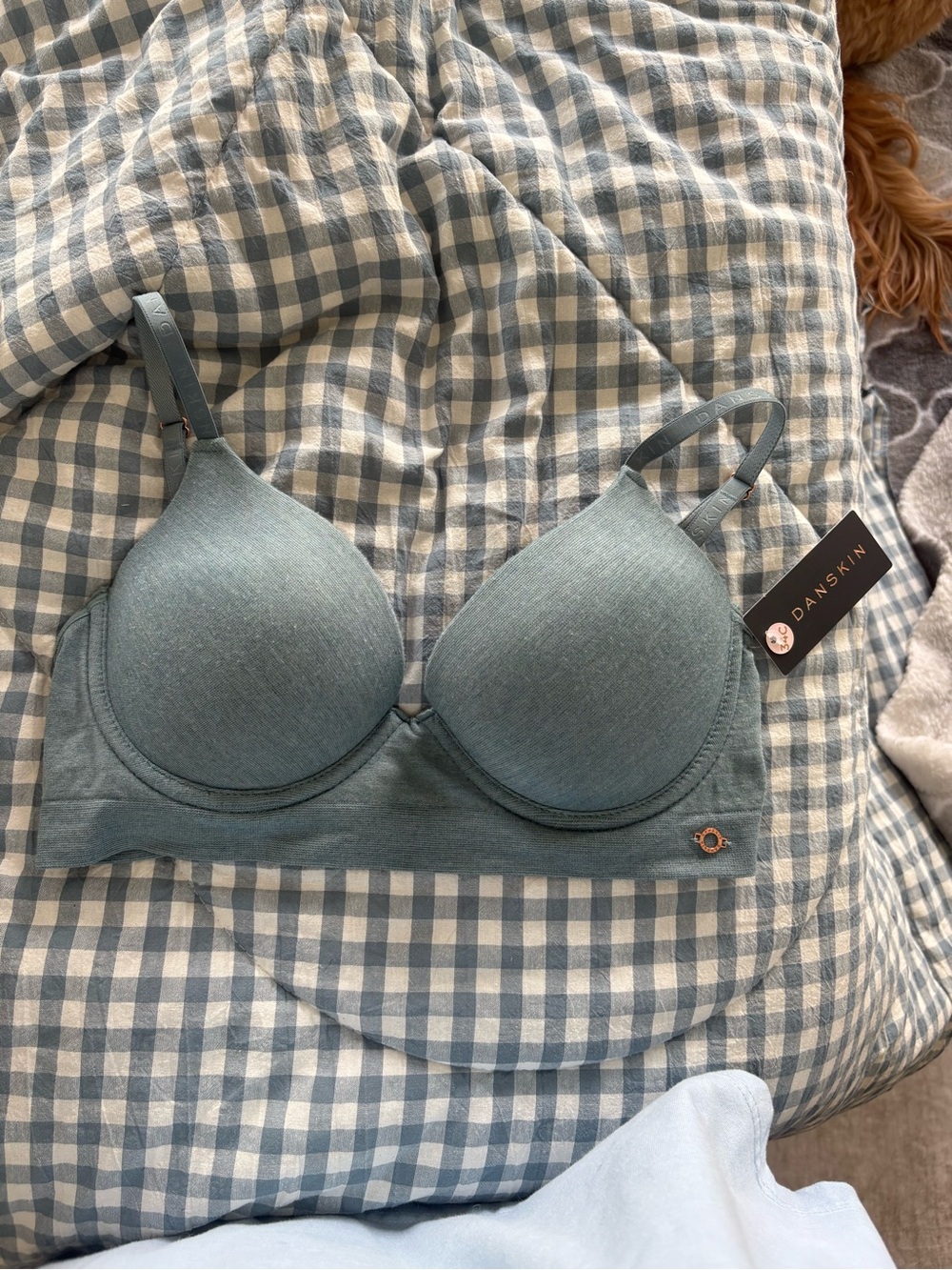 Danskin Teal Lightly Padded Seamless Comfort Bra